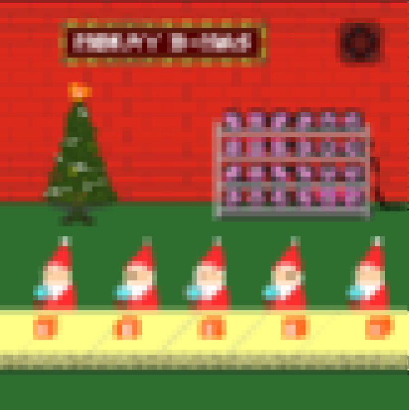 Santa miner (X에서 보기)